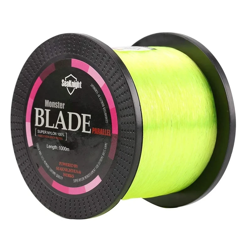 Seaknight Blade Nylon Angelschnur Monofil Karpfen 1000M Salzwasser Monofile Angelschnur Forelle 2-35LB Schwarz Weiß Blau Grün Gelb