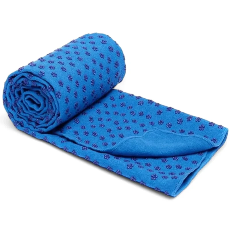 Yoga Handtuch Yogadecke, Rutschfest, Schnelltrocknend 180x60cm (Blau), XXL Decke für Sport, Strand, Picknick und Reise aus Microfaser, Tuch, Pilates, Fitness und Picknickdecke, Yogamatte, Strandtuch