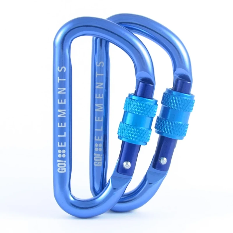 Micro 6 - Karabiner mit Schraubverschluss | 2er Pack | Minikarabiner & Schlüsselanhänger | Kleiner Karabinerhaken