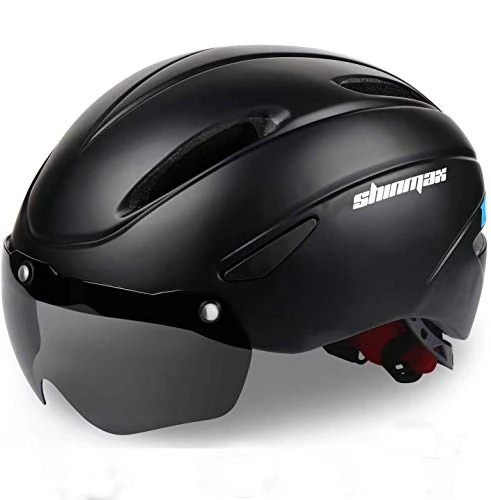 KINGLEAD Fahrradhelm,Fahrradhelm mit Visier Schutzbrille Fahrradhelme Einstellbarer Radhelm Rennradhelm für Erwachsenen Herren Damen Fahrradhelm MTB Mountainbike Helm