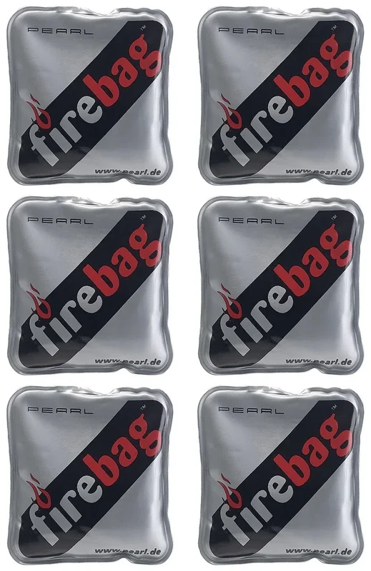 firebag Wärmebeutel: 6er-Set Taschenwärmer Firebag für warme Hände, wiederverwendbar (Wärmebeutel für Hände, wiederverwendbar, Beheizbare Handschuhe)