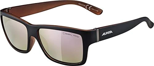 ALPINA KACEY - Verspiegelte und Bruchsichere Sonnenbrille Mit 100% UV-Schutz Für Erwachsene, black matt-copper, One Size
