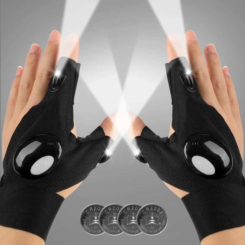 Mylivell Handschuhe mit Licht für Männer – Coole Gadgets für Männer, praktisches Angelzubehör zum Angeln, originelle Geschenke für Männer, Männergeschenke und Idee für den Angel Adventskalender