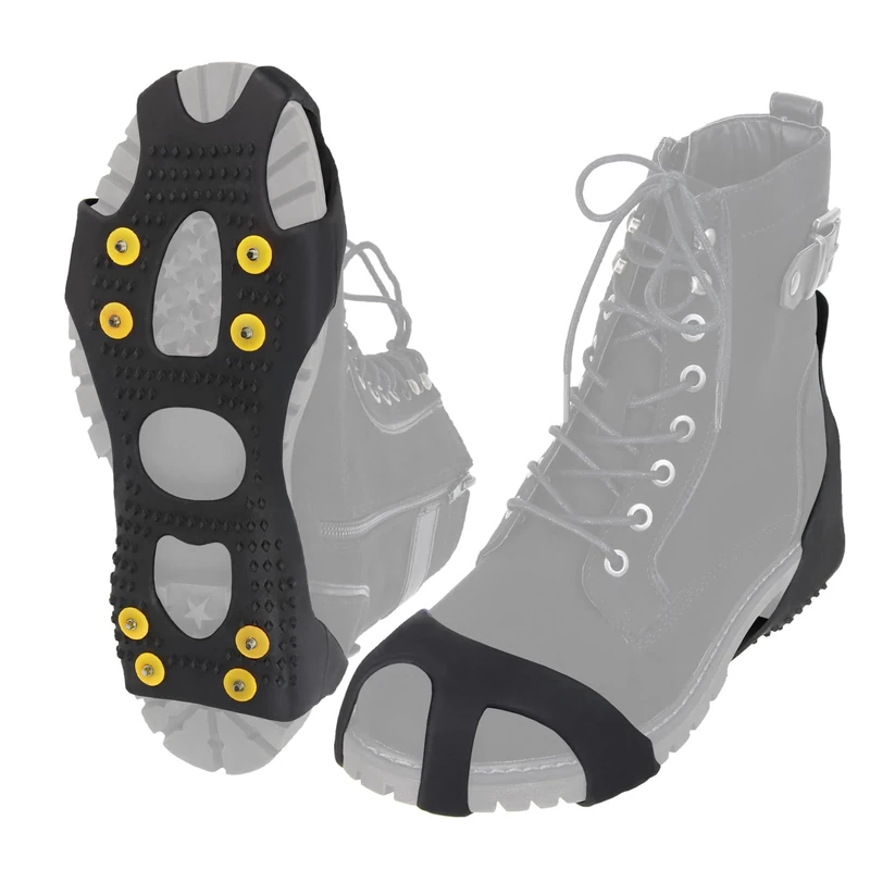 ALPIDEX Anti Rutsch Schuhspikes Größe 35-47 Ersatzspikes Ice Grips Schuhkrallen Schnee EIS Spikes Sohle Wandern Spazieren Hiking Walking Winter, Größe:XL