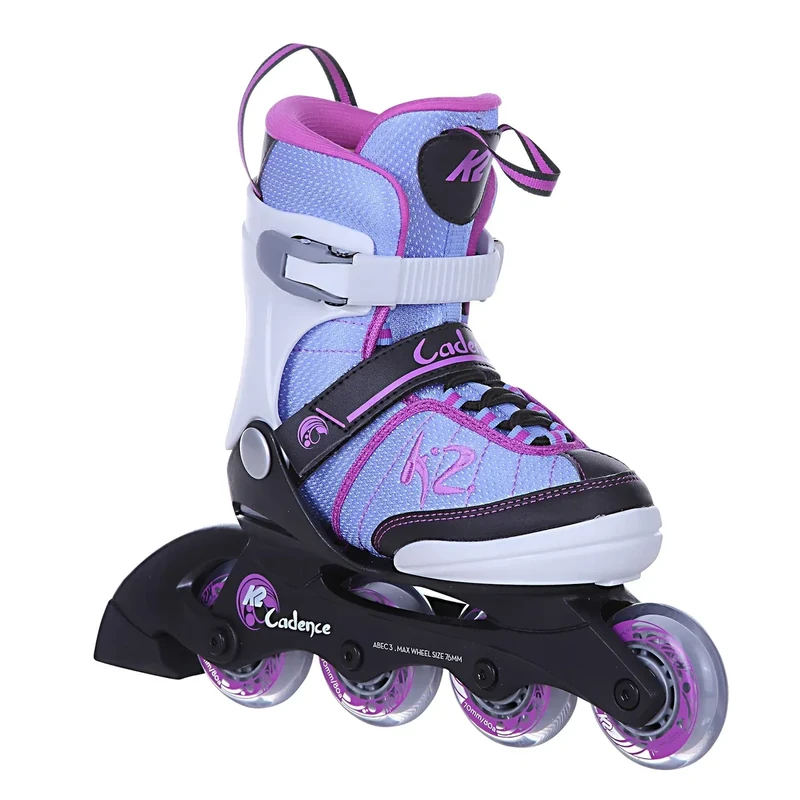 K2 Skates Mädchen Inline Skate Cadence Jr Girl — White - Light Blue - pink — L (EU: 35-40 / UK: 3-7 / US: 4-8) — 30C0350