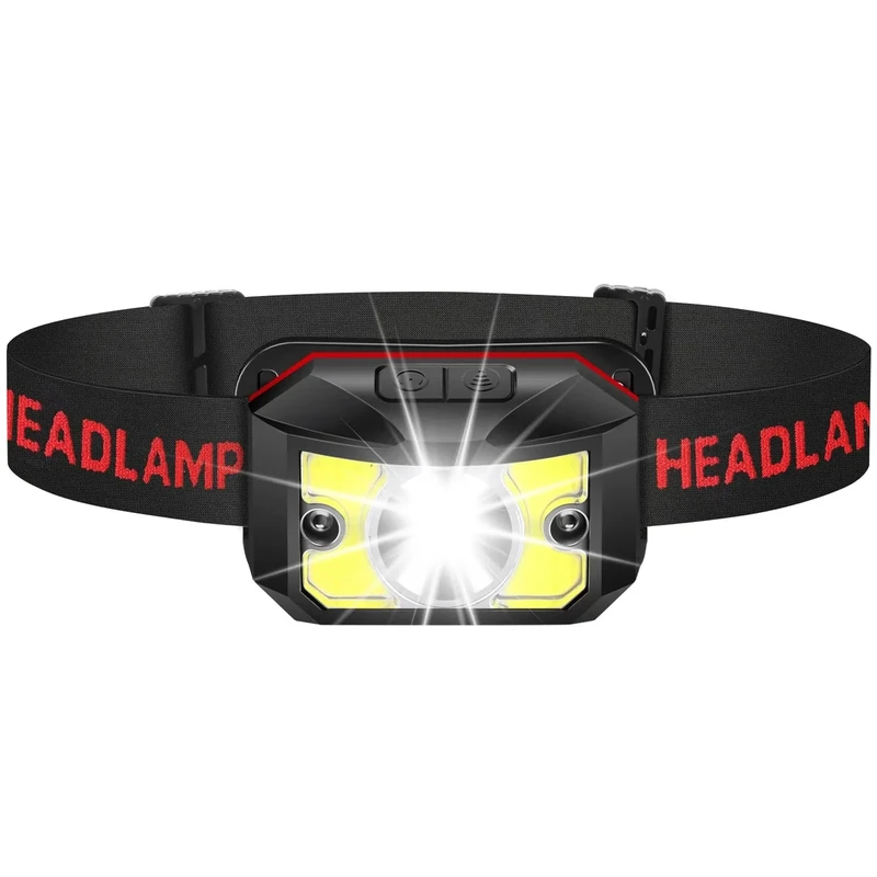 Winzwon Stirnlampe Led Wiederaufladbar, Valentinstag Camping Geschenke für Männer Kopflampe Stirnlampe Kinder mit Rotlicht 8 Lichtmodi Sensor Taschenlampe für Joggen, Angelzubehör Notfall Ausrüstung