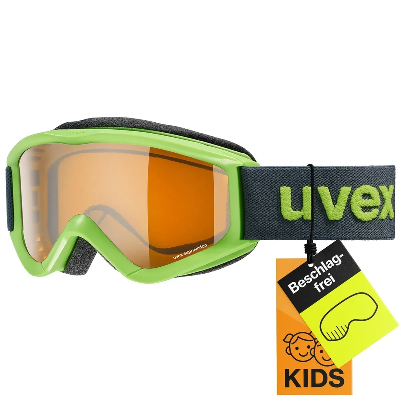 Uvex speedy pro - stylische Allround-Brille mit Anti-Fog-Beschichtung und 100% UVA-, UVB, UVC-Schutz für Kinder - lightgreen/lasergold - one size