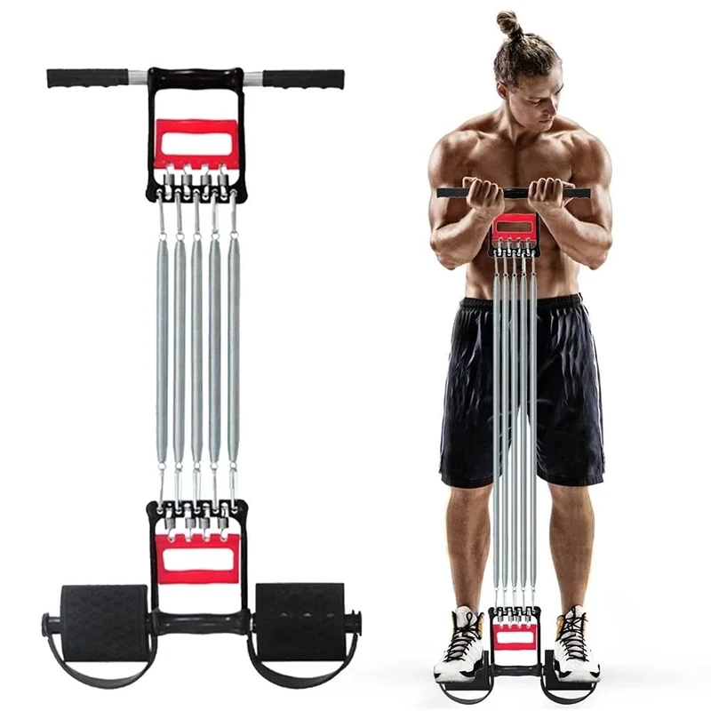 COVVY 3 in 1 Multifunktionale Sportgerät Bauchtrimmer + Handgreifer + Expander mit 5 Federn für Brust Hand Arm Training|Übungen Expander Muskelaufbau - Image 1