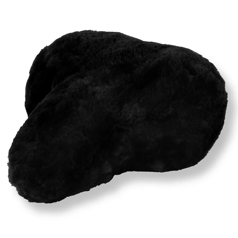Reissner Lammfelle Fahrradsattel Bezug Fahrradsattelüberzug aus Merino Lammfell FSB-A-3 schwarz 28x15cm