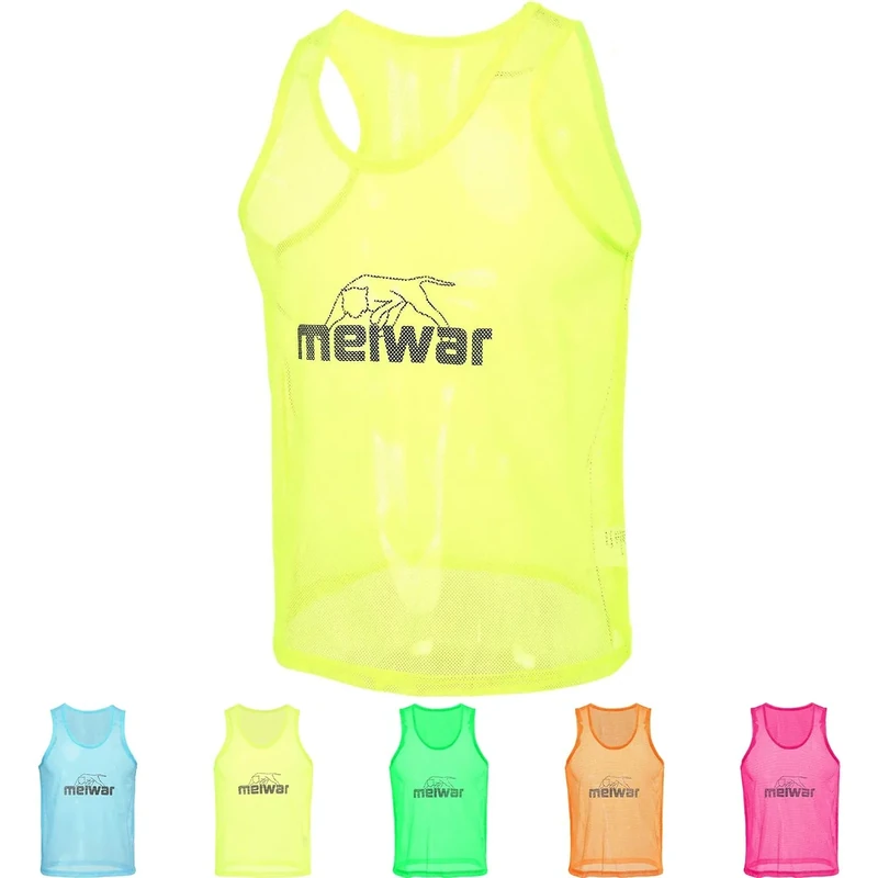 meiwar Leibchen - 10er Set Trainingsleibchen I Größe M/L I Gelb