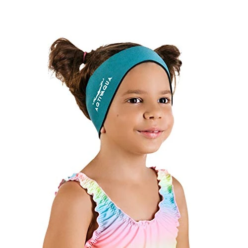 Schwimmstirnband – Gehörschutzband // Halten Sie Ohrstöpsel in (grün, klein)