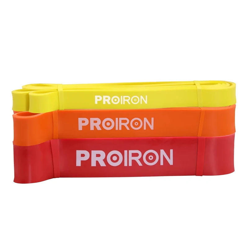 PROIRON Resistance Bands Set Widerstandsband Set Trainingsbänder für Klimmzug Krafttraining Crossfit Pilates Yoga Fitness (Gelb + Orange + Rot)