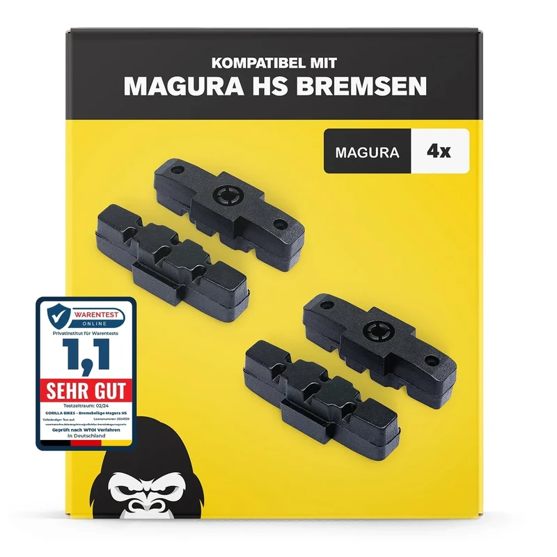 Magura HS Bremsbeläge 2 Paar HS11 HS22 HS24 HS33 HS 33 RE HS 33 R Urban HS 33 R Trial HS 33 R Firmtech HS 33 R HSI I Hohe Bremsleistung I Langlebige & Passgenaue Bremsklötze