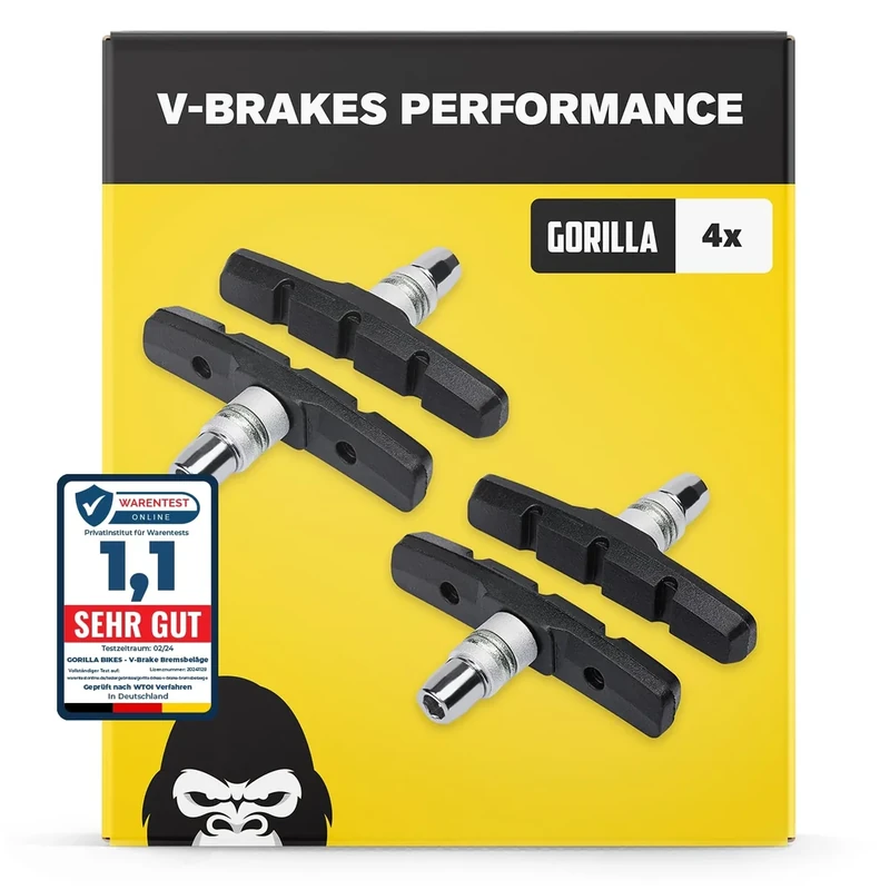 V-Brake Fahrrad Bremsbeläge 2 Paar 70mm Symmetrisch I Für Shimano UVM. I Hohe Bremsleistung I Langlebig & Passgenau I Bremsklötze Fahrrad