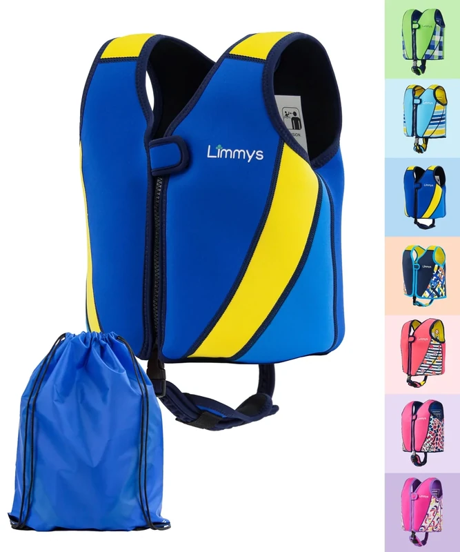 Limmys Premium Schwimmweste für Kinder – Moderne Schwimmhilfe für Jungen, Mädchen und Kleinkinder – Mit praktischer Tragetasche