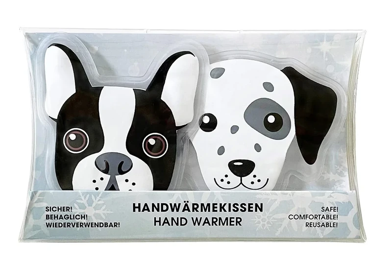 Taschenwärmer Hund 2er Set - Wichtelgeschenk, Handwärmer, Taschenheizkissen