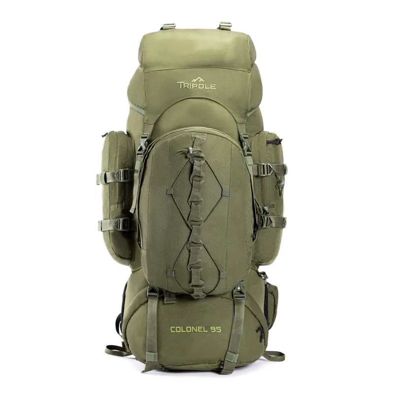 Tripole Colonel 95 Liter Rucksack + Abnehmbarer Tagesrucksack, Olivgrün - Image 1