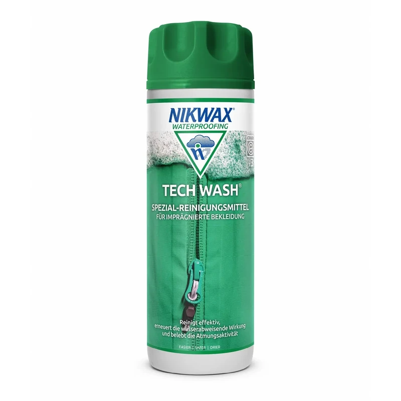 Nikwax Tech Wash 300ml Wash-In – Technischer Reiniger zur Revitalisierung der Wasserabweisung und Atmungsaktivität von wasserdichter Ausrüstung, Outdoor-Kleidung und synthetischen Schlafsäcken