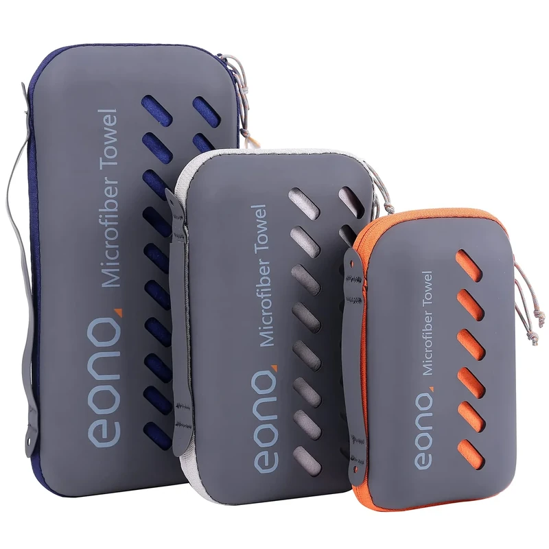 Eono Mikrofaser Handtuch, Saugfähig, Leicht, Schnelltrocknend, Perfektes Yogatuch, Badetuch, Sporthandtuch, Reisehandtuch, Groß Strandhandtuch, Microfiber Towel - Lila, 140 x 70 cm