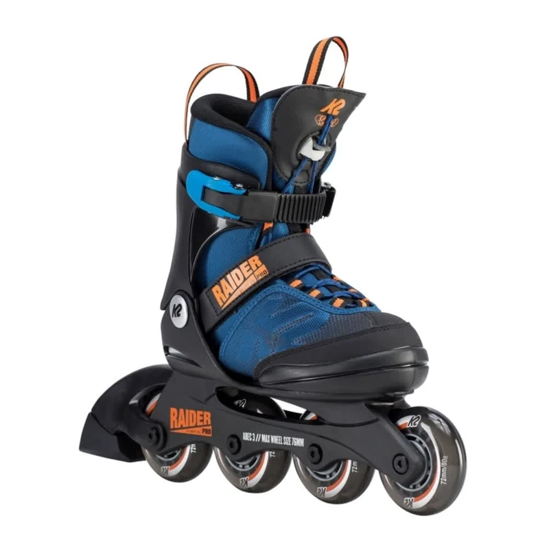 K2 Skates Jungen Inline Skates Raider PRO, Black - Blue - orange, 30D0221.1.1.S