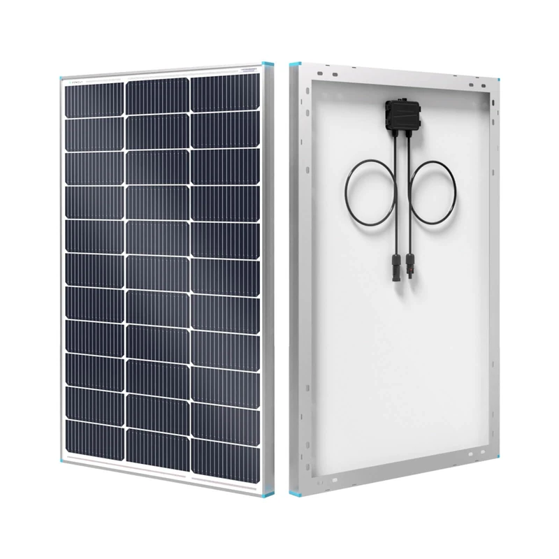 Renogy 2 Solarmodule 100 Watt 12 Volt, hocheffizientes monokristallines PV-Modul, Ladegerät für Wohnmobil, Marine, Dach, Bauernhof, Batterien und andere netzunabhängige Anwendungen, 2 Stück 100 W