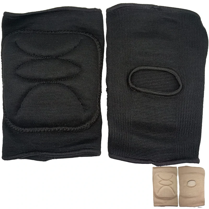 DANCEYOU Knieschoner Tanzen Knieschützer weiche, dick gepolsterte Kniebandage knee pads für Pole Dance Tanz Volleyball Gym für Kinder, Jugendliche und Erwachsene, Schwarz S