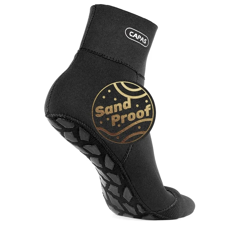 CAPAS Wasserdichte Neopren Socken, 2 mm, für Strand, Volleyball, Sanddichte Socken, Neoprenanzug, Schnorchelsocken, hält warm für Männer und Frauen (DE/NL/SE/PL, Alphanumerisch, 3XL, Regular, Regular) - Image 1