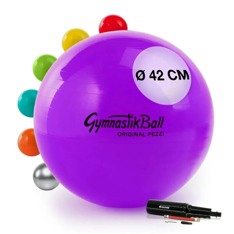 PEZZI Original Pezziball Standard 42 cm m. Pumpe violett Sitzball