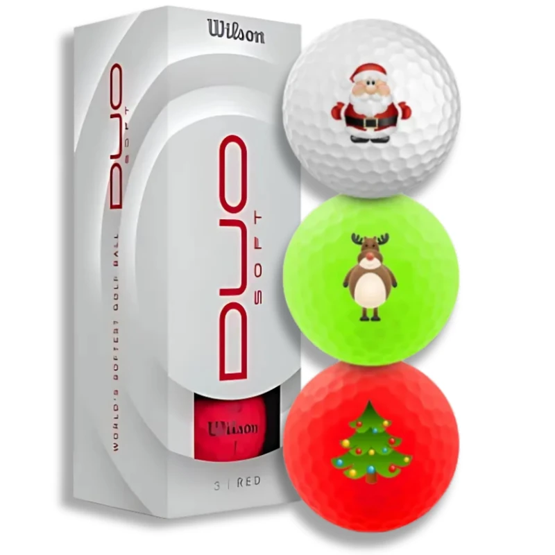 Birsppydgggd Wilson Staff DX2 Soft/Optix 2018 Weihnachten – 3er-Pack Weihnachtsgolfbälle