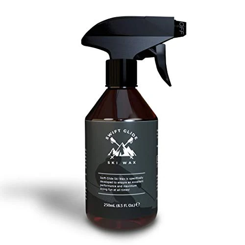 Swift Glide Skiwachs Spray I Reise & Urlaub Zubehör I Bio Spray mit Glycerin 250ml I Ski & Snowboard Zubehör I Natürliches Skiwachs I Flüssig & Effektiv I Alternative zum Skiwachs