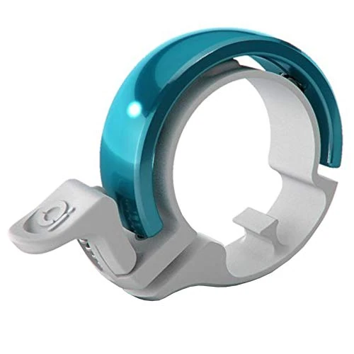 Knog Oi Classic Fahrradklingel blaugrün-weiß Ausführung S 2019 Fahrradhupe