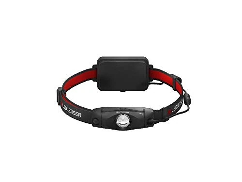 Ledlenser H4R Stirnlampe LED, aufladbar Lithium Akku, schwenkbar, 250 Lumen, rotes Rücklicht, wasserdicht IP57, mit Wide Beam für eine breite Ausleuchtung, inkl. Akku, Headlamp, Kopflampe