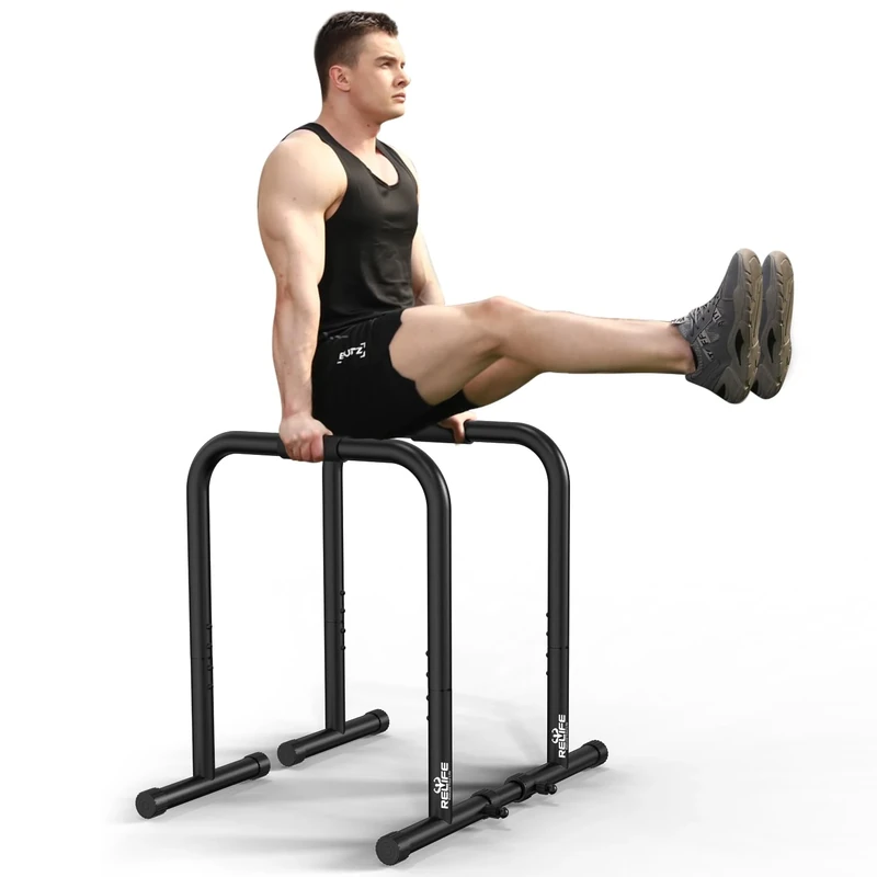 RELIFE REBUILD YOUR LIFE Dip-Station Übung, Parallelstange, strapazierfähig, Dip-Ständer, Fitnessstudio, Dip-Stange, Stabiler Stabilisator