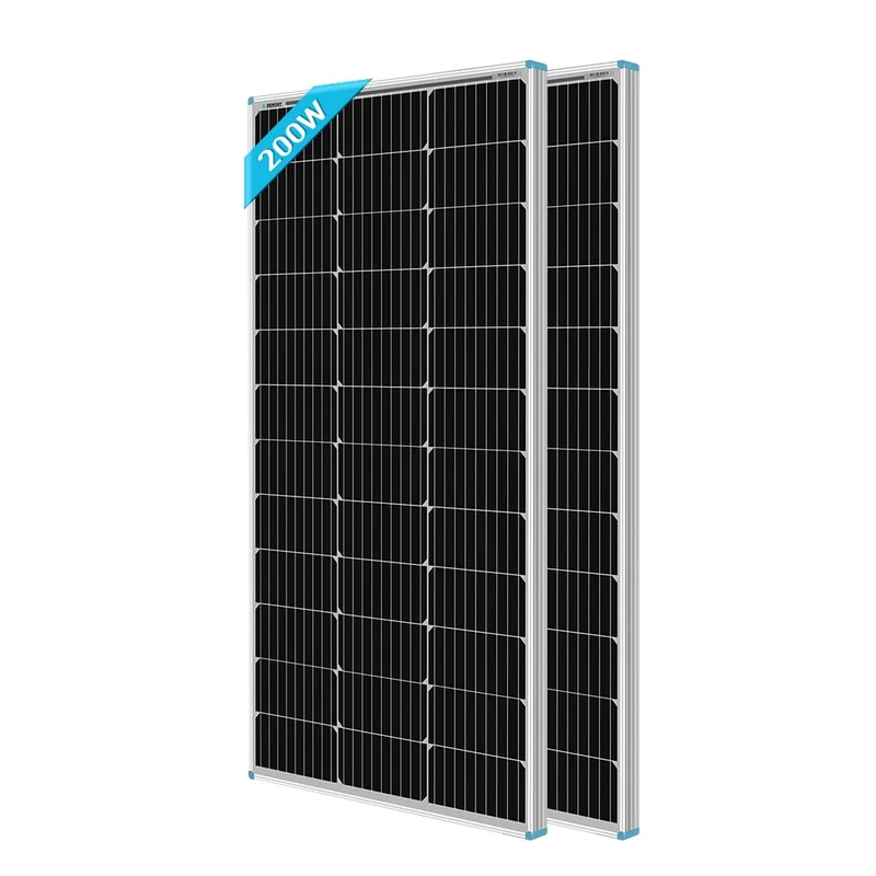 Renogy 100w Solarpanel 12v Solarmodul für Wohnmobil 2er-Packung, 100 Watt Solarmodul System mit hohem Wirkungsgrad monokristallinen Modul für Wohnmobil Wohnwagen Camping Off-grid - Image 1