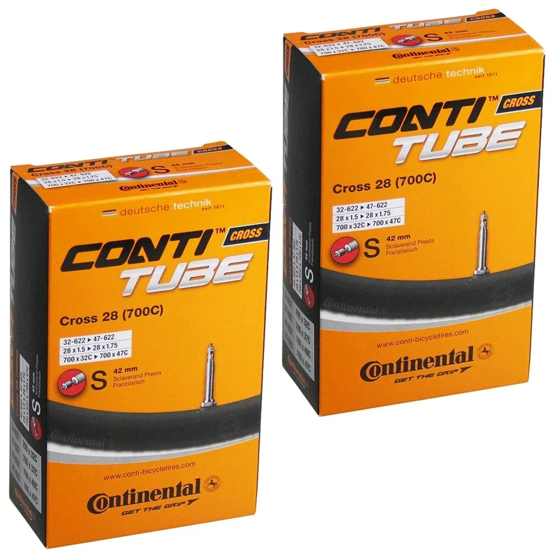 Continental Cross 28 700 x 32-42c Fahrradschlauch, Presta-Ventil, 42 mm, Schwarz - Image 1