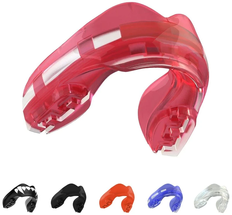 SAFEJAWZ Sport Zahnschutz für Zahnspangen Einheitsgröße Sport Mundschutz Für alle Vollkontakt-Sportarten einschließlich Rugby, MMA, Kampfsport, Kickboxen, Judo, Hockey & Boxen (EIS Rosa)