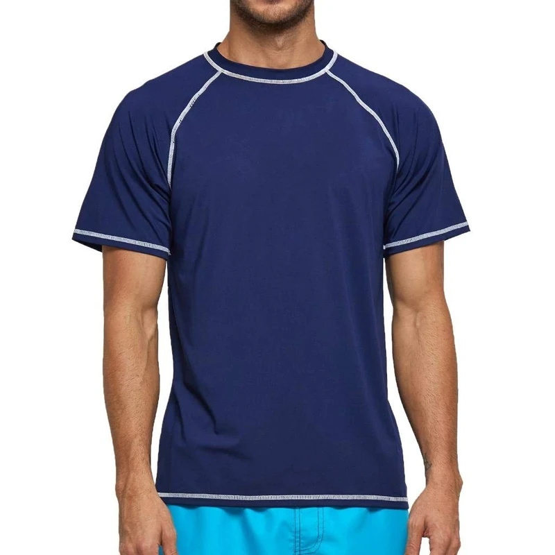 Arcweg Herren Rashguard UV T-Shirt Schwimm Shirt Kurzarm Schnell Trocknend Wassersurf-Shirt UPF 50 Tops Badeshirts - Image 1