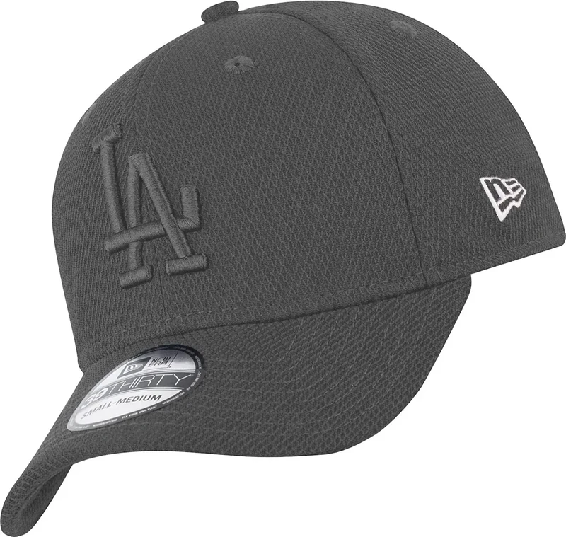 New Era Los Angeles Dodgers 39thirty Stretch Cap Diamond Era Tonal Grey - XS-S