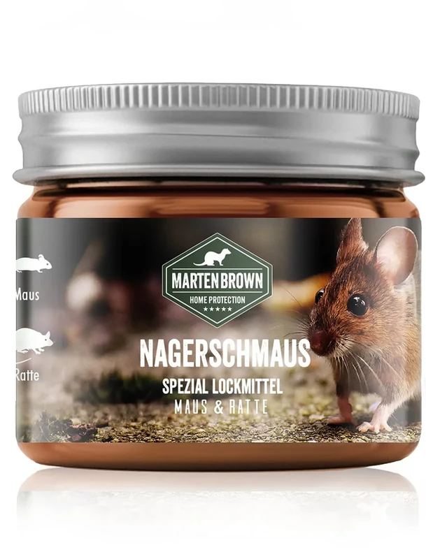 Martenbrown® Nagerschmaus Spezial Lockmittel für Mäuse & Ratten 200 ml | Knetbarer Mäuseköder für Mäusefallen | Mauslockmittel, Rattenlockmittel, Mittel gegen Mäuse - Image 1