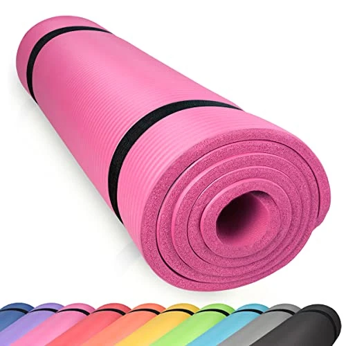 diMio Yogamatte Gymnastikmatte Rutschfest mit Tragegurt, phthalatfrei + SGS-geprüft (Pink, 200 x 100 x 2 cm)