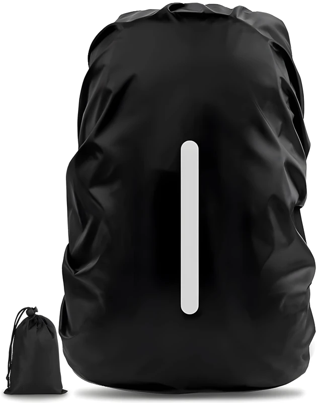 AVANA Regenschutz für Rucksäcke mit Reflexstreifen (10-70L) wasserdichte Regenhülle Schulranzen Reflektor Rucksack Cover reflektierender Rucksacküberzug
