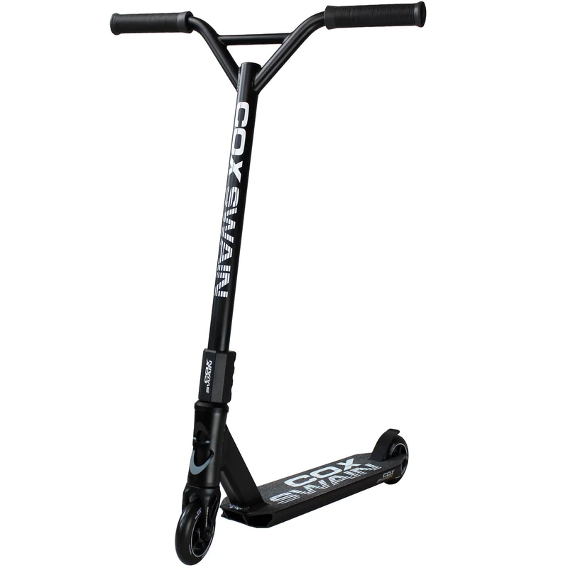 Cox Swain Stunt Scooter X-385, SCS-Kompression, CNC Fork, 100mm PU/Alu Rollen, ABEC 9, Kinder + Erwachsene, Anfänger + Profis, super stabil - Schwarz