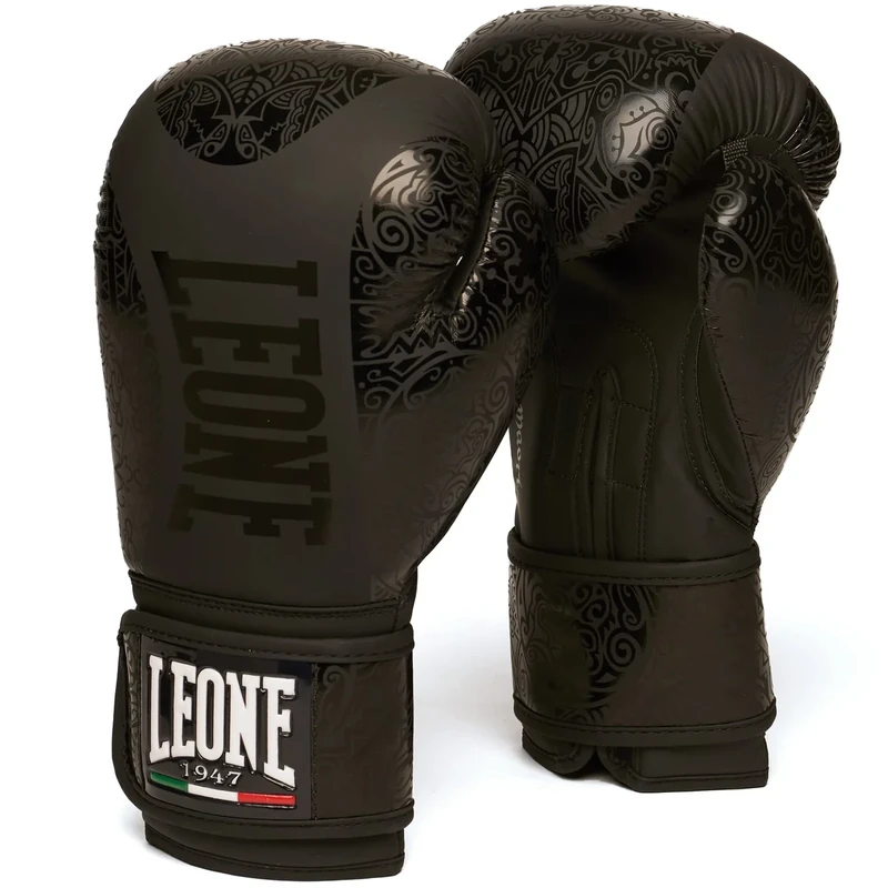 LEONE 1947, Maori-Boxhandschuhe, Unisex-Erwachsene, Schwarz, 10 OZ, GN070