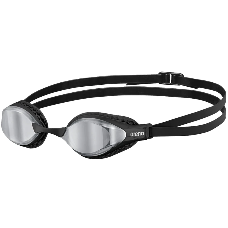 ARENA Airspeed Mirror Anti Beschlag Unisex Wettkampf Schwimmbrille für Erwachsene, Schwimmbrille mit Breiten Gläsern, UV-Schutz, 3 Austauschbaren Nasenstegen, Air-Seals Dichtungen