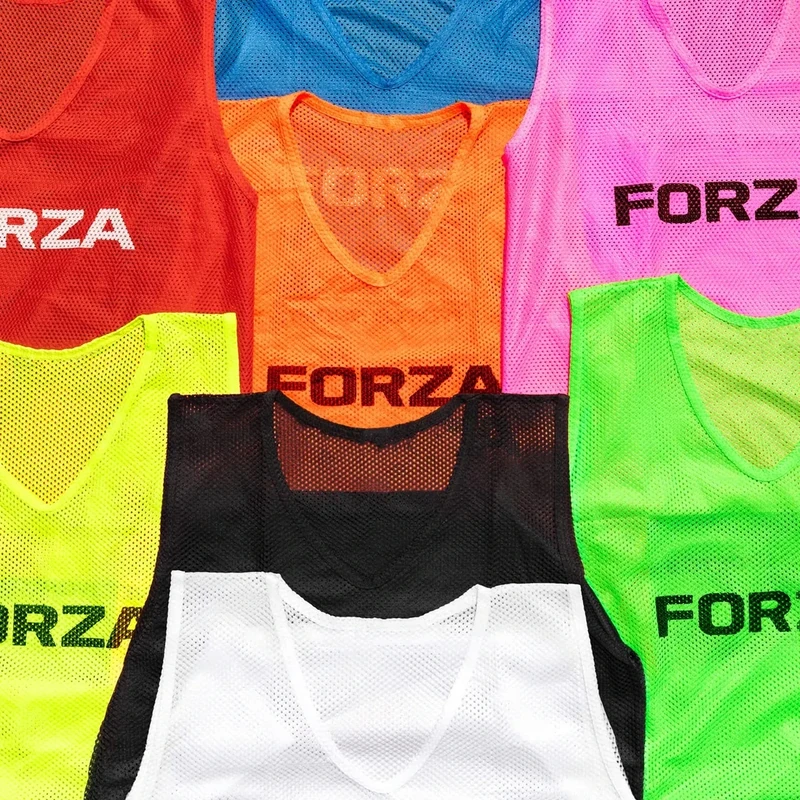 FORZA Training Leibchen (5er-Set) – Multifarbige Trainingswesten Größen | Fussball Leibchen Kinder & Leibchen Erwachsene | Fussballtraining Zubehör (Rosa, Erwachsene L/XL)