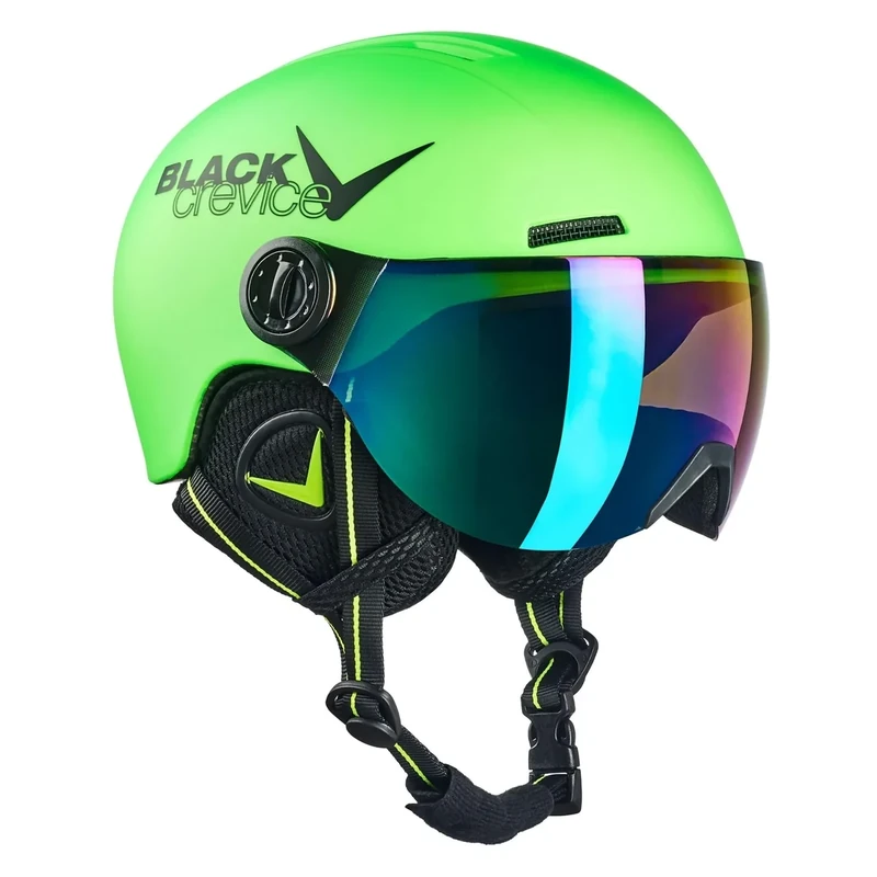 Black Crevice Kinder Visierhelm Leogang, neon grün, 52-54 cm…