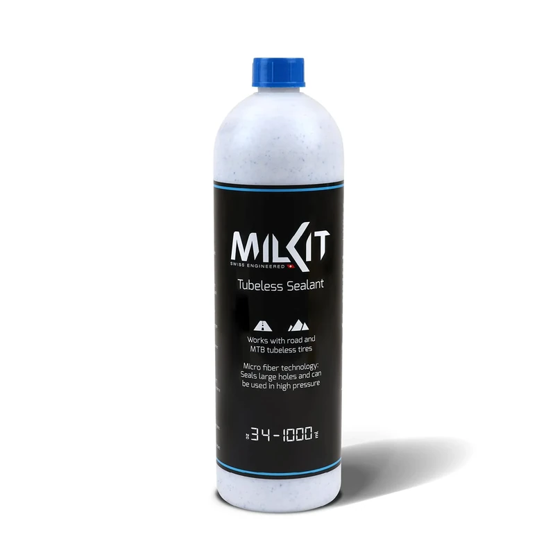 milKit Tubeless Dichtmilch in 1000 ml Flasche - Fahrrad Reifendichtmittel - Dichtmilch Tubeless Milch Fahrradreifen Dichtmittel MTB, Rennrad & Co.