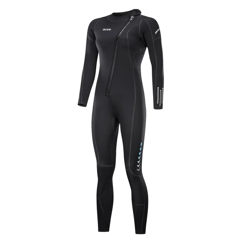 Ultra-Stretch-Neoprenanzug, 3 mm, Frontreißverschluss, Ganzkörper-Tauchanzug, Einteilig, für Männer und Frauen, Schnorcheln, Tauchen, Schwimmen, Surfen (Frauen, XL)