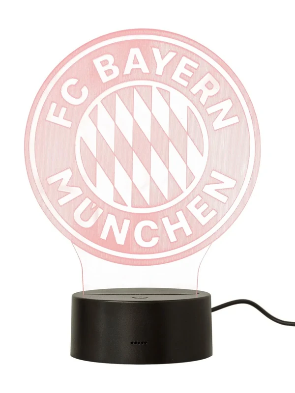 FC Bayern München LED-Logo I Nachtlicht I Lampe I Rot I Fußball