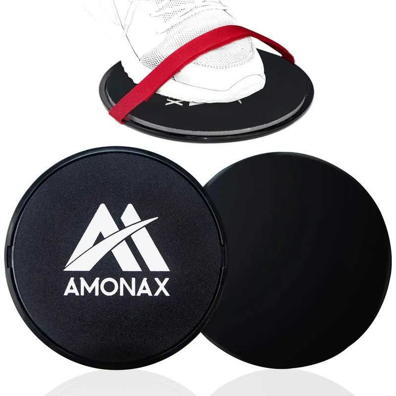 Amonax Gleitscheiben Fitness Doppelseitige Slider-Übung core fitness Scheibe Gym Gliding Discs für Bauchmuskeltraining Übungen Teppich Holzböden für Hause Training, gleitscheibe Sport slides